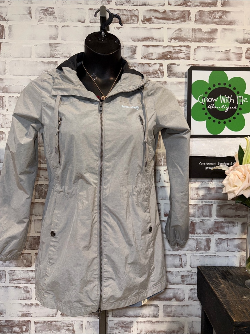 Avalanche Light Gray Hooded Coat small